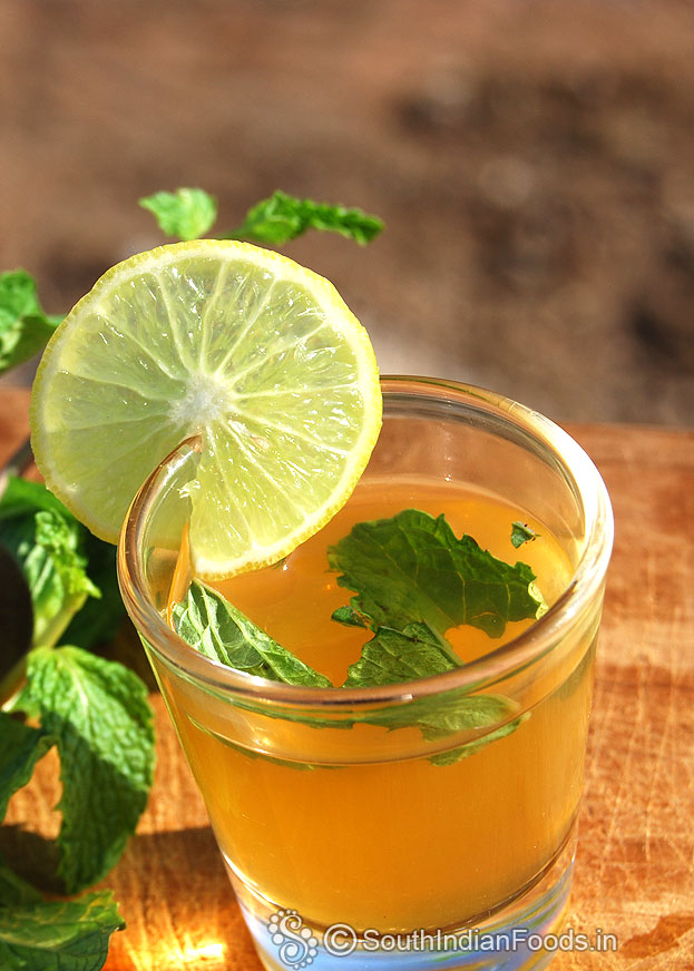 Lemon mint tea | Pudina chai-How to make-Procedure & Video