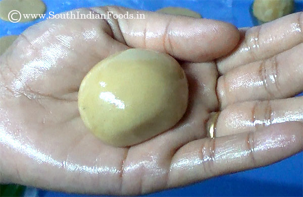 making balls from dough