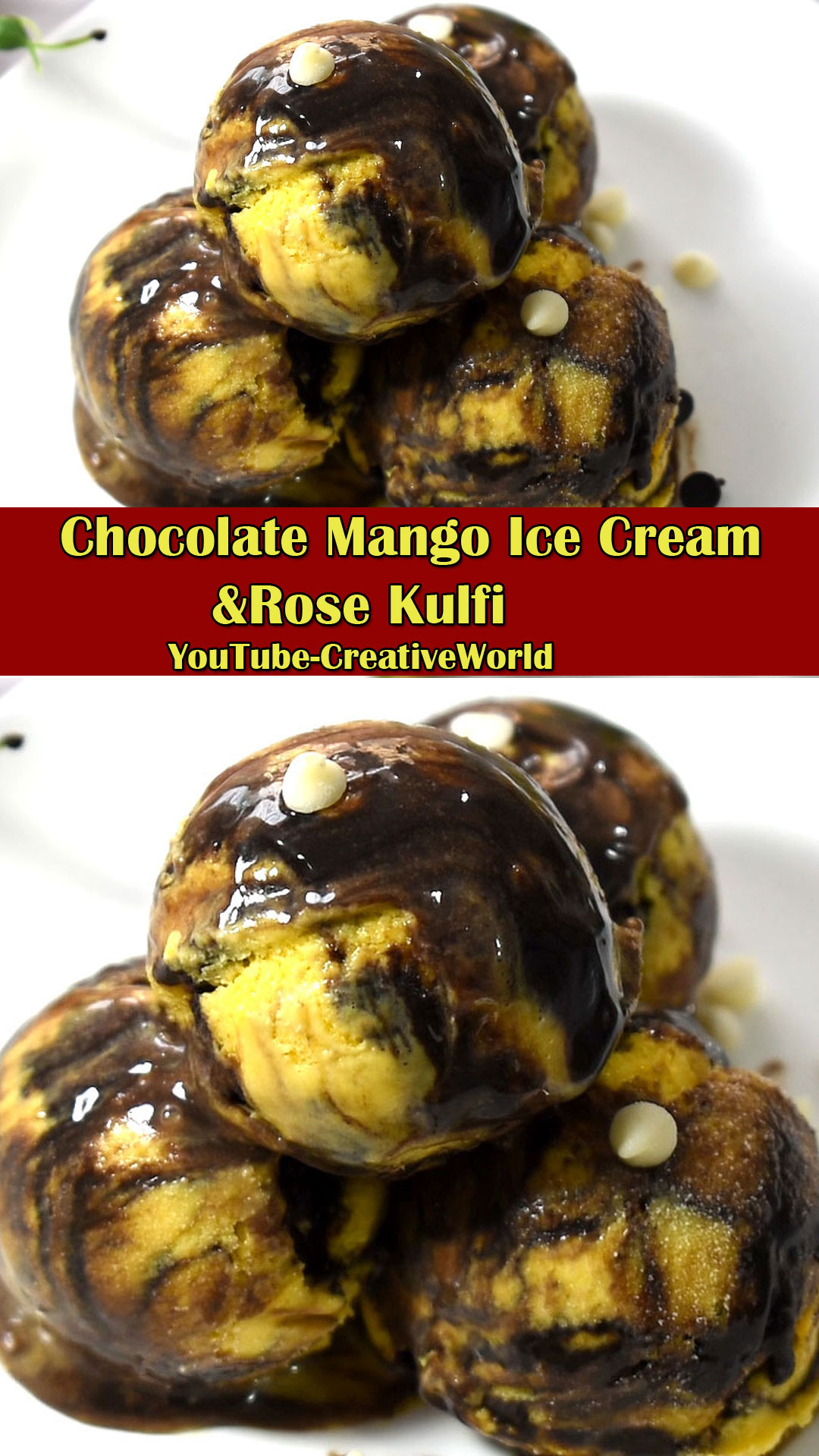 Mango chocolate ice cream