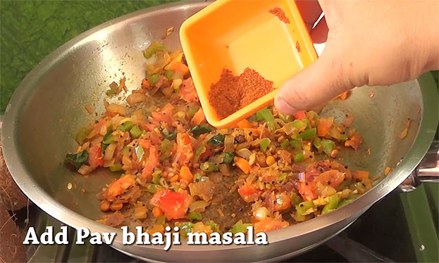 Add pav bhaji masala or garam masala
