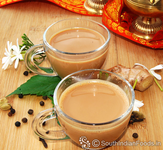 Masala tea with milk