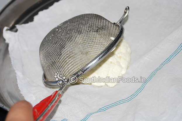 Transfer paneer to soft cotton cloth.