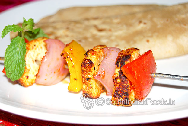 Paneer tikka marinated with tandoori masala