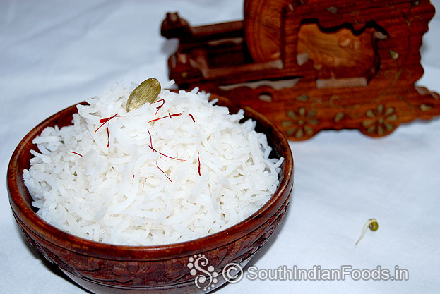 Non-sticky basmati rice
