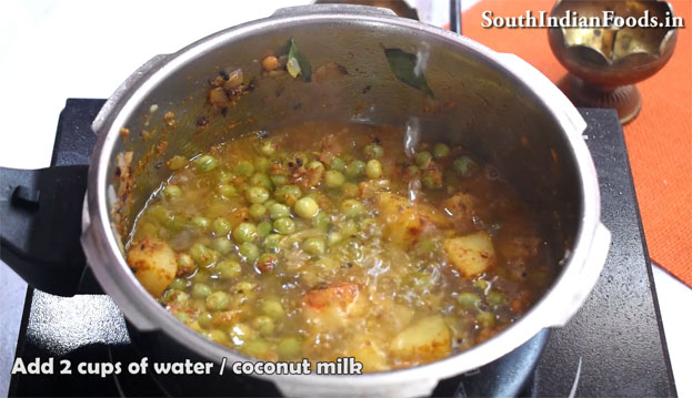 Poori and Green peas poori masala step  9