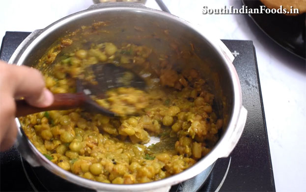 Poori and Green peas poori masala step  13