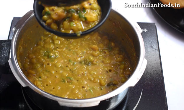Poori and Green peas poori masala step  14