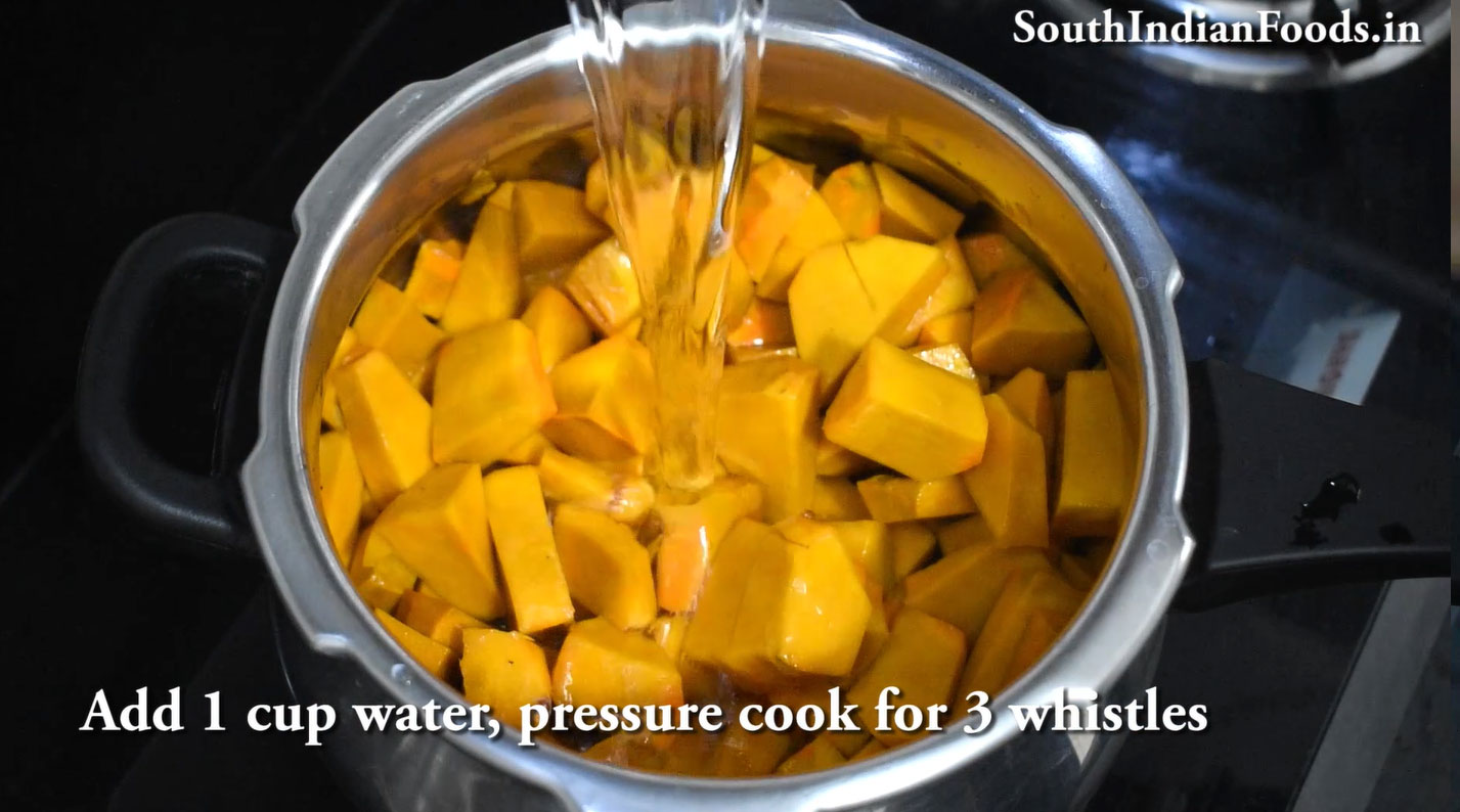Pressure cooker pumpkin halwa