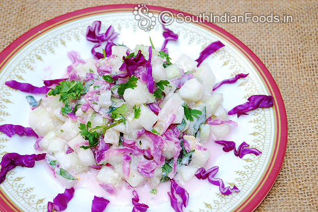 Purple cabbage thayir pachadi