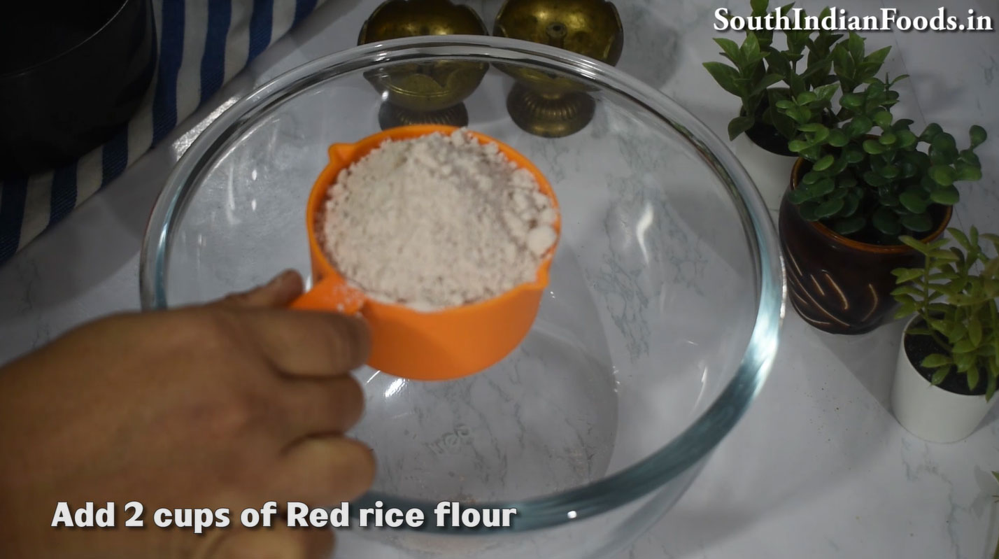 Red rice idiyappam & salna step 