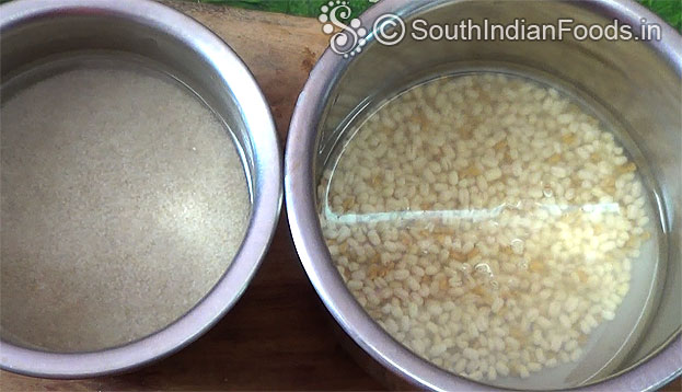 Wash & Soak samai rice, urad & Fenugreek for 5 hours