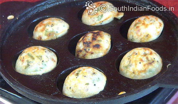Samai paniyaram ready, remove it from pan