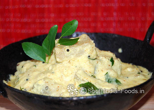 Raw banana coconut curry- serve hot with rice