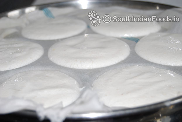 Fill all cavity, place it in an idli vessel, cover it and steam it for 10 min.
