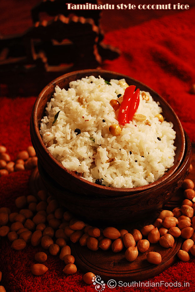 Tamilnadu style coconut rice