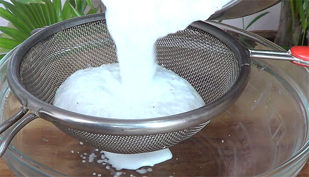 Filter coconut milk