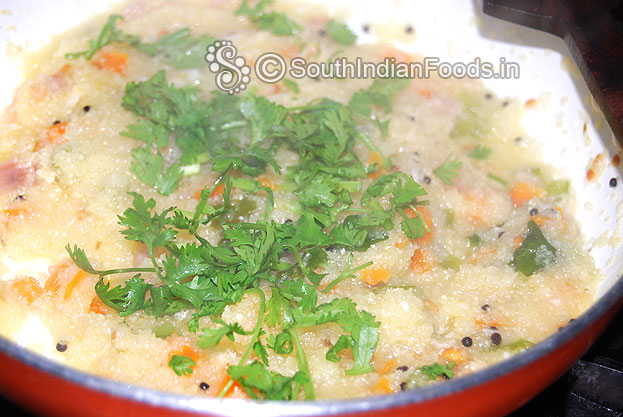 Once its ready sprinkle chopped coriander leaves