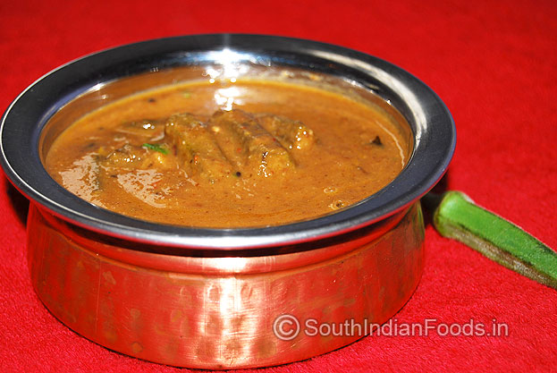 Okra [bhindi] tamarind curry