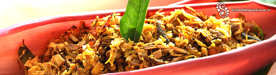 Vazhaipoo poriyal recipe | Banana flower stir fry