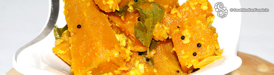 Yellow Pumpkin Poriyal