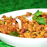 Chitra rajma sundal / Brown kidney beans stir fry