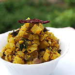 Nookal paruppu kootu / German turnip moong dal dry curry