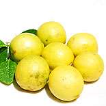 Lemon with leaf