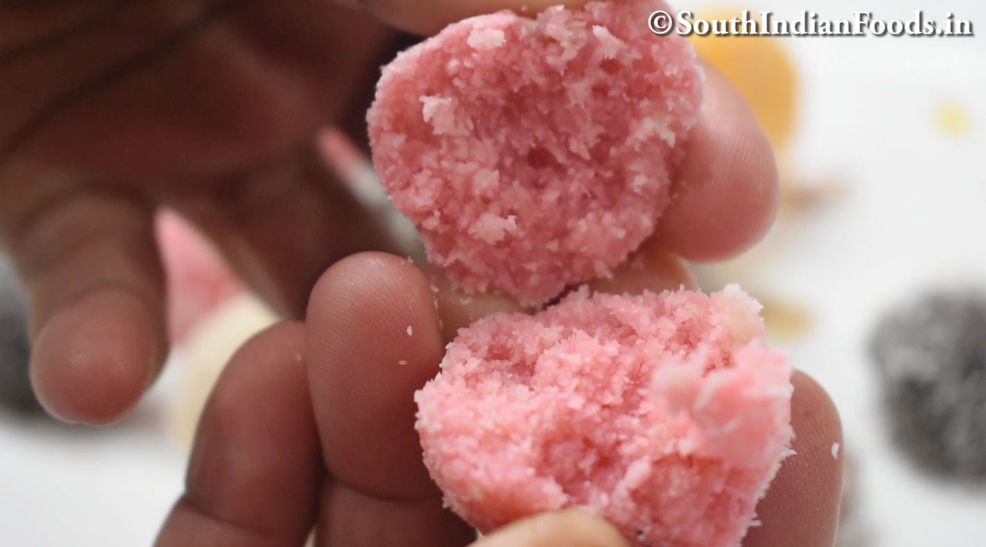 5 Flavored coconut ladoo