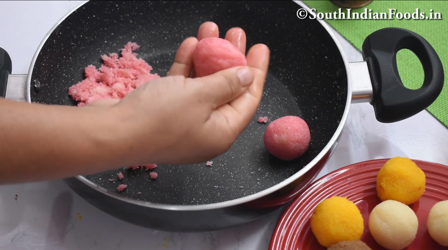 5 Flavored coconut ladoo