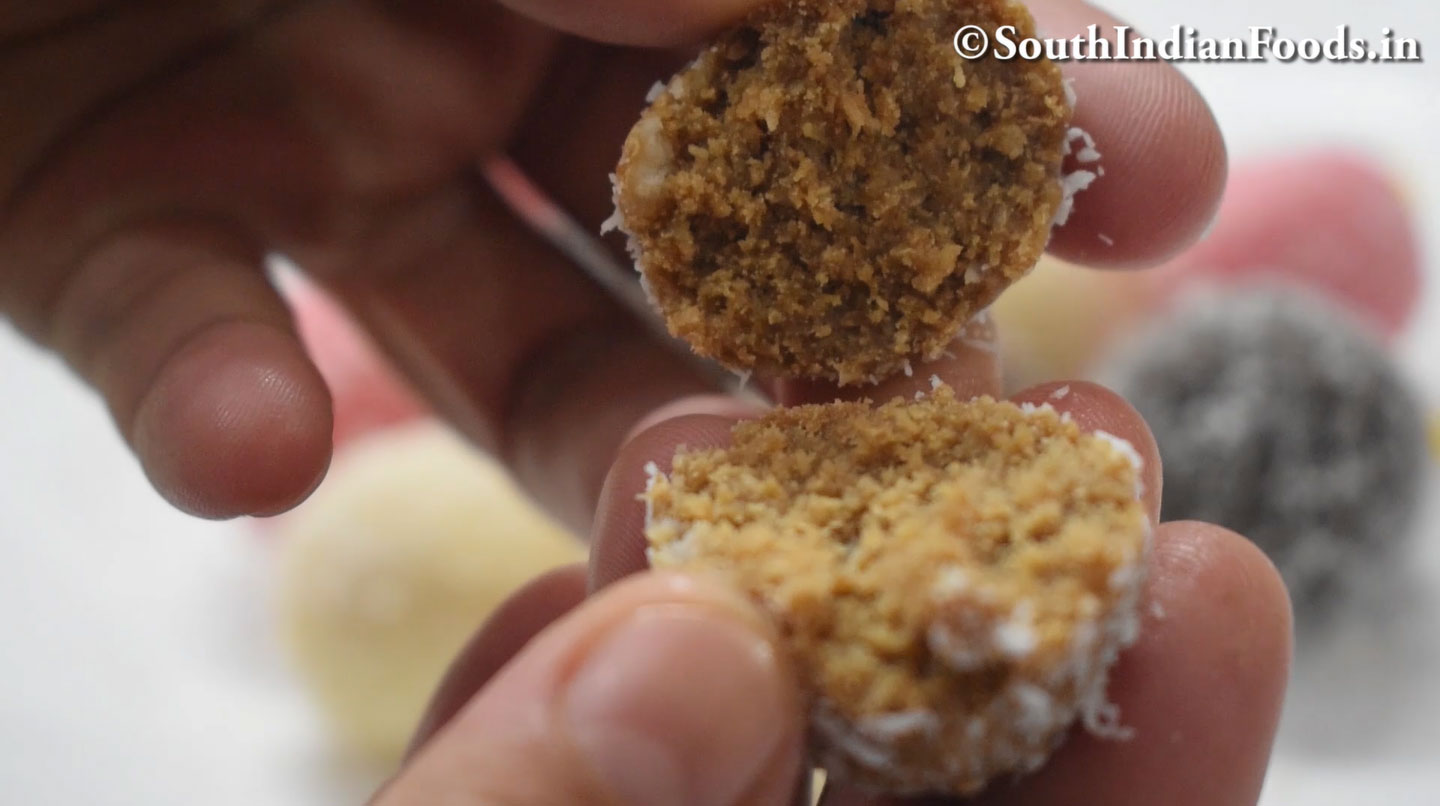 5 Flavored coconut ladoo