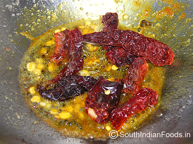 Add dry red chilli