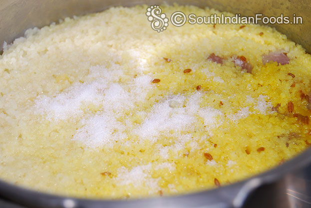 Then add salt mix well