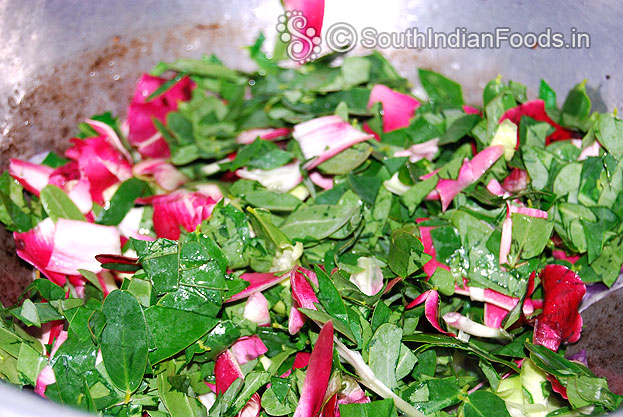 Add agathi keerai & flowers