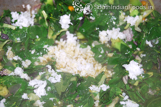 Add coconut & cut off heat