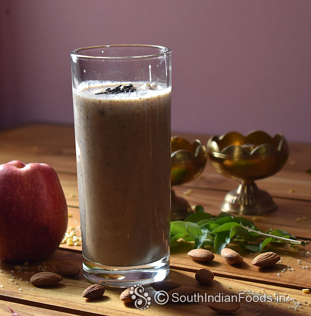 Badam apple milksahke smoothie