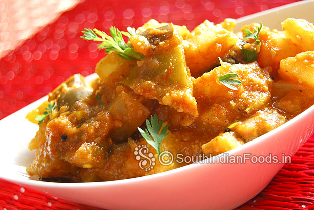 Aloo baingan curry for chapati