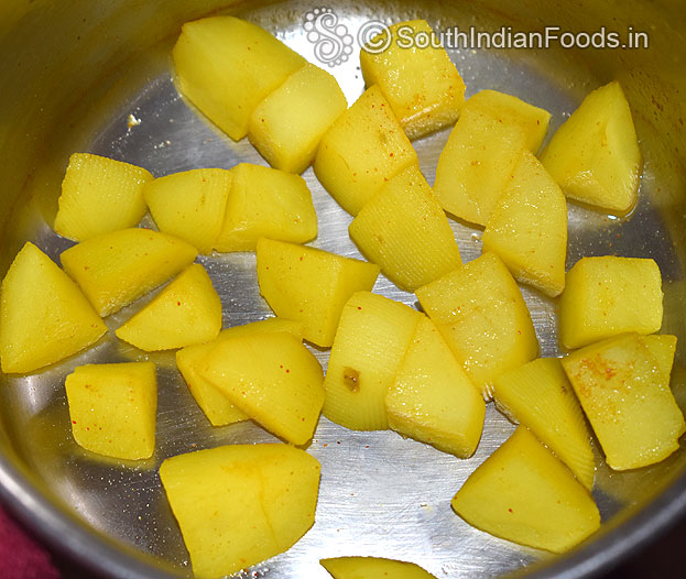 Boiled potato ready