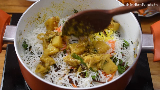 Aloo dum biryani recipe step 23