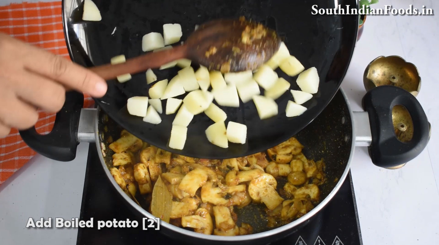 Aloo mushroom masala sabji