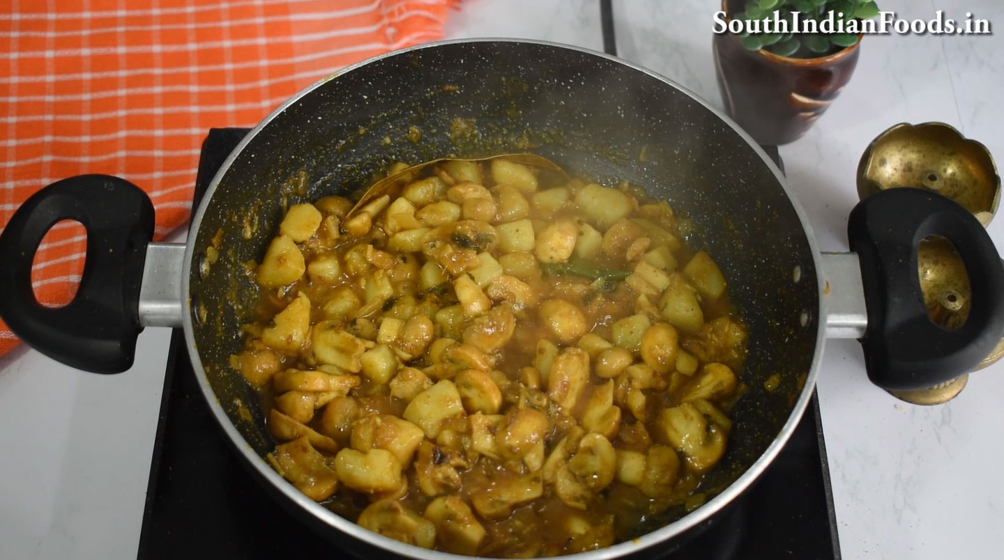 Aloo mushroom masala sabji