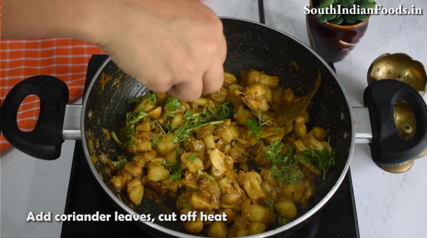 Aloo mushroom masala sabji