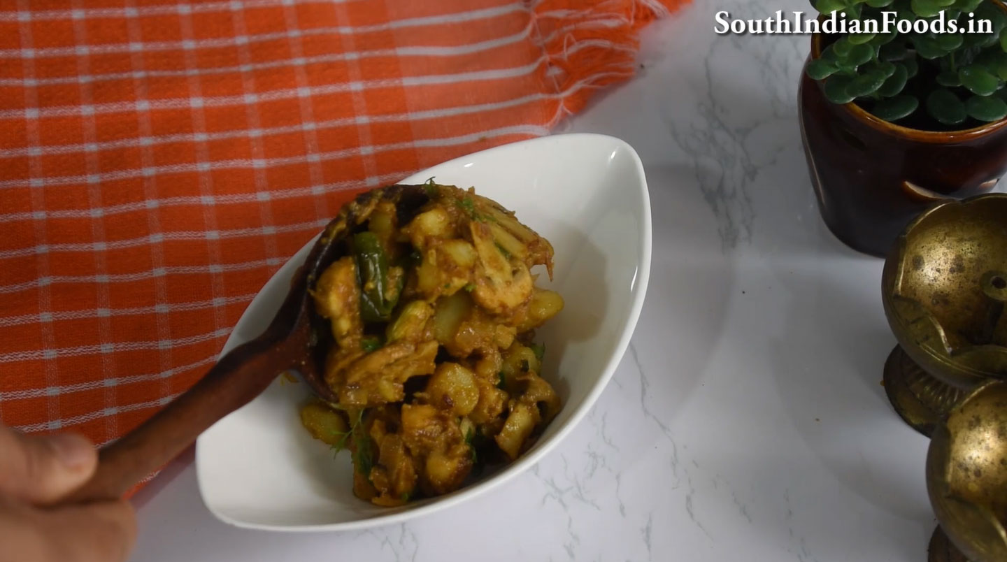 Aloo mushroom masala sabji
