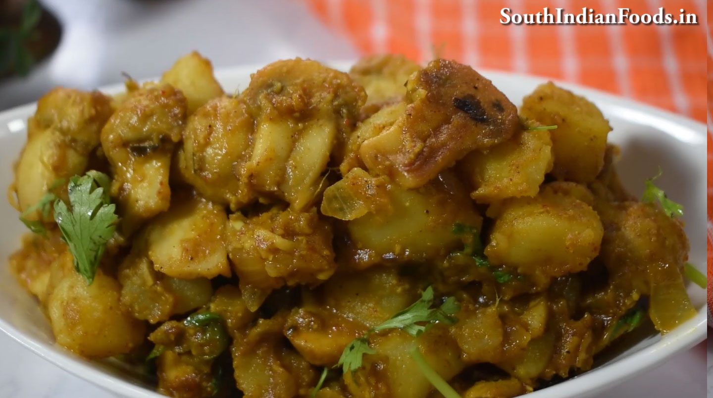 Aloo mushroom masala sabji