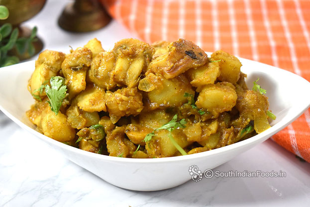 Aloo mushroom masala sabji