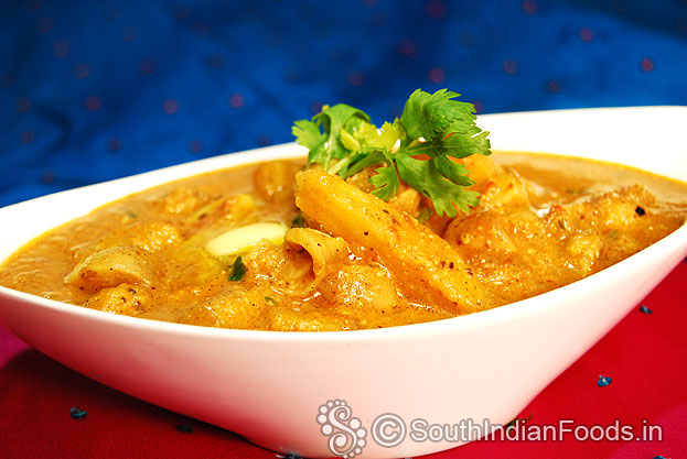 Potato mushroom curry 
