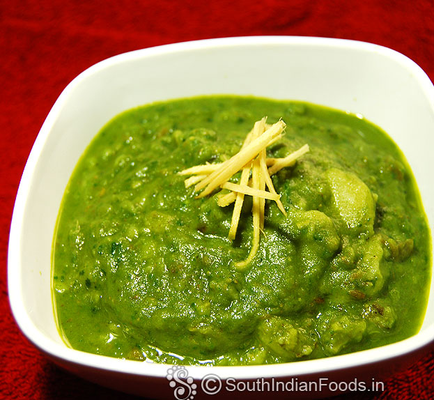 Spinach potato masala