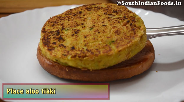 Aloo tikki burger step 22