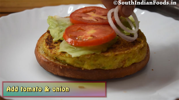 Aloo tikki burger step 24