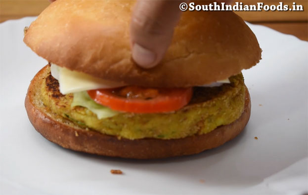 Aloo tikki burger step 26