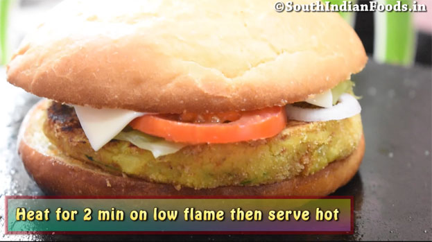 Aloo tikki burger step 27